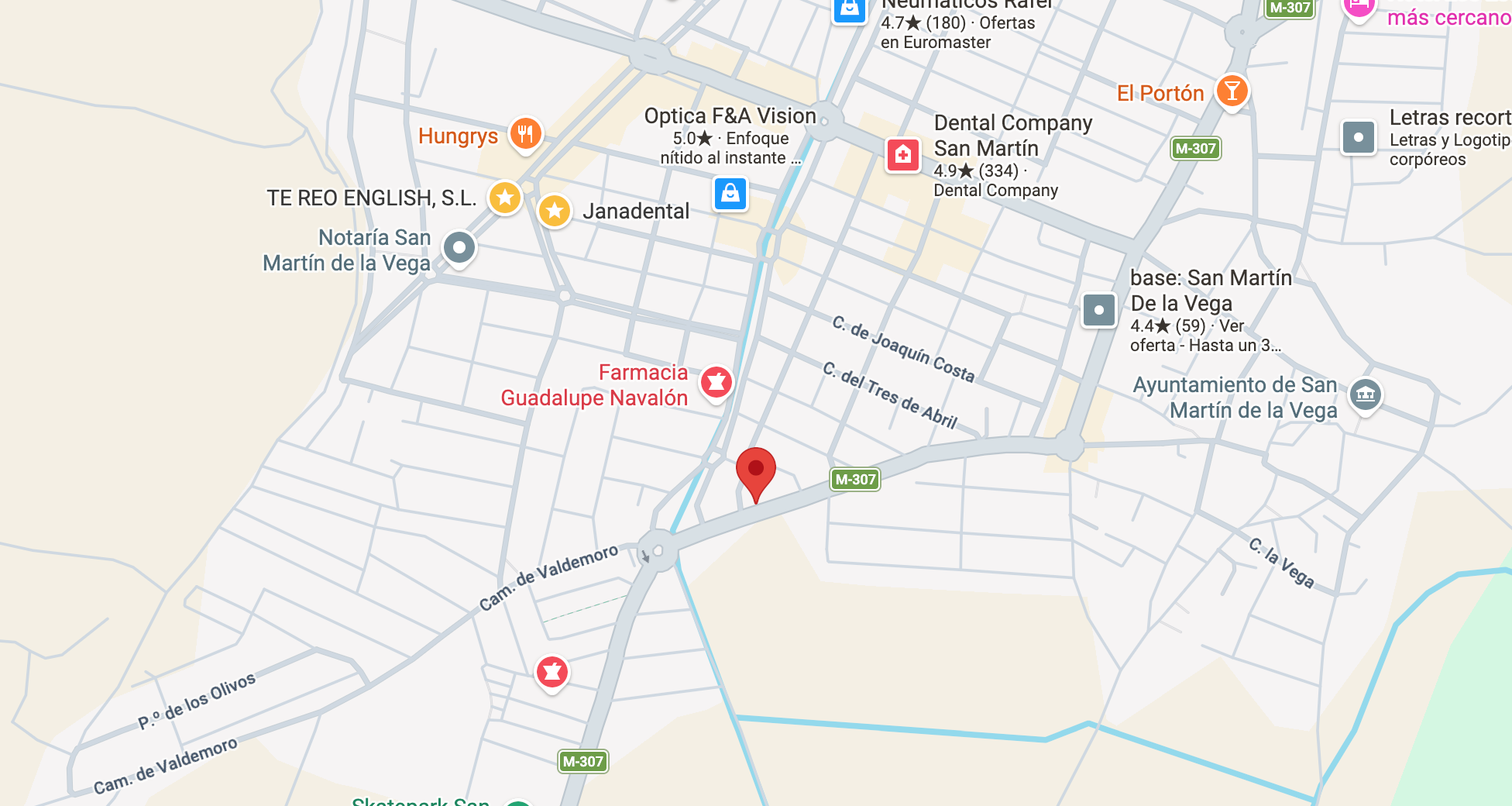 Mapa para llegar a Repuestos Pantoja en Av. del Alcalde Antonio Chapado, 36, San Martín de la Vega, Madrid